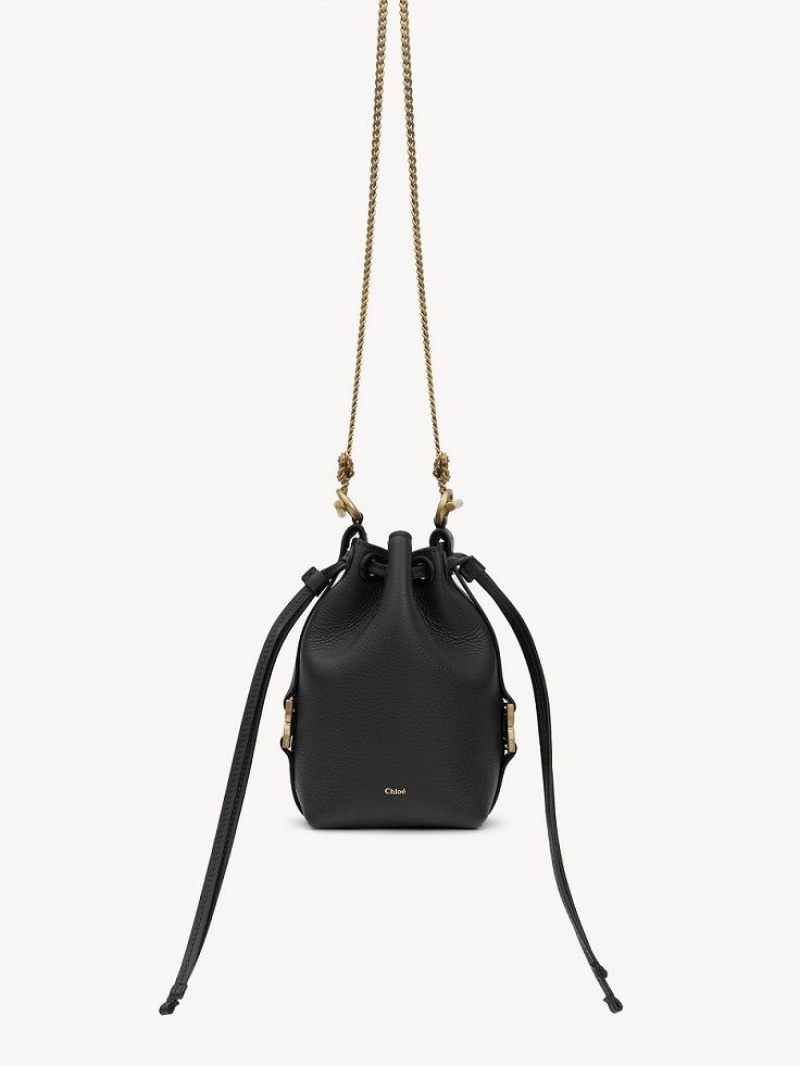 Bolsos Mini Chloe Marcie Bucket Negros | CHE-SR13718