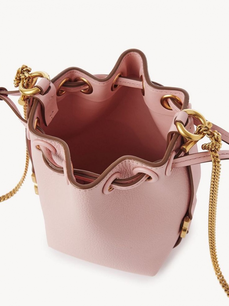 Bolsos Mini Chloe Marcie Bucket Rosas | CHE-SR13741
