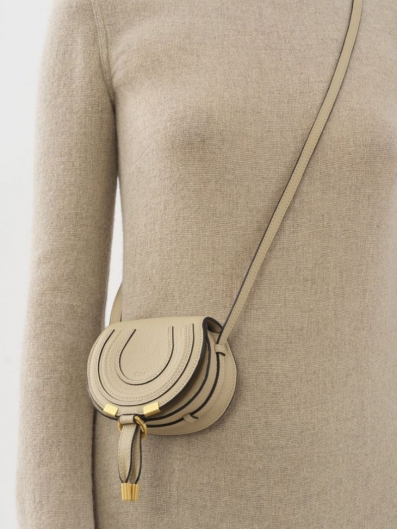 Bolsos Mini Chloe Marcie Nano Saddle Beige | CHE-SR13683
