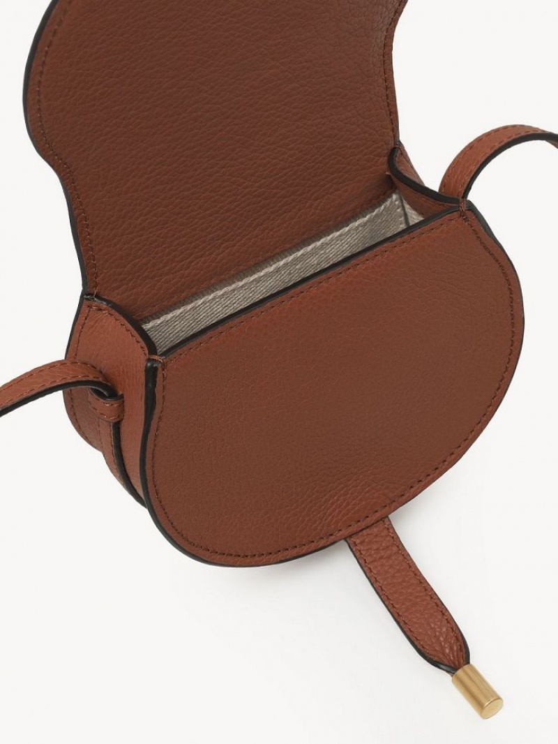 Bolsos Mini Chloe Marcie Nano Saddle Marrom | CHE-SR13684