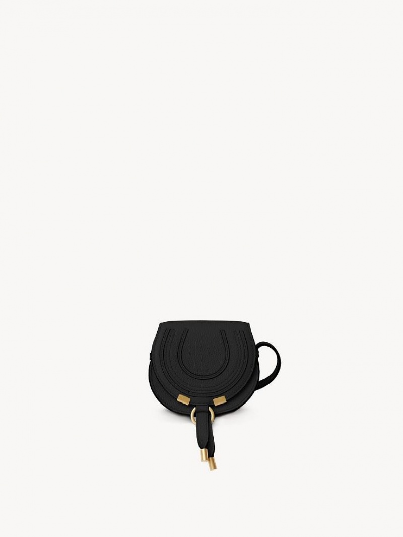 Bolsos Mini Chloe Marcie Nano Saddle Negros | CHE-SR13694