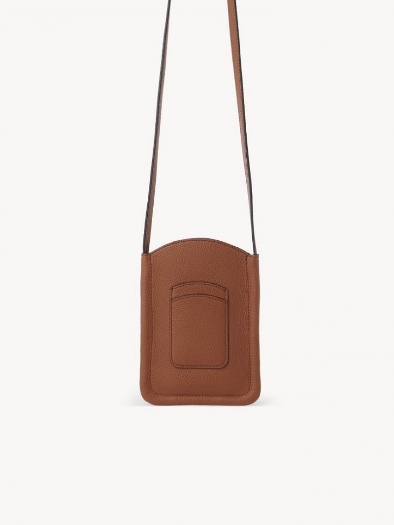Bolsos Mini Chloe Marcie Phone Pouch Marrom | CHE-SR13669