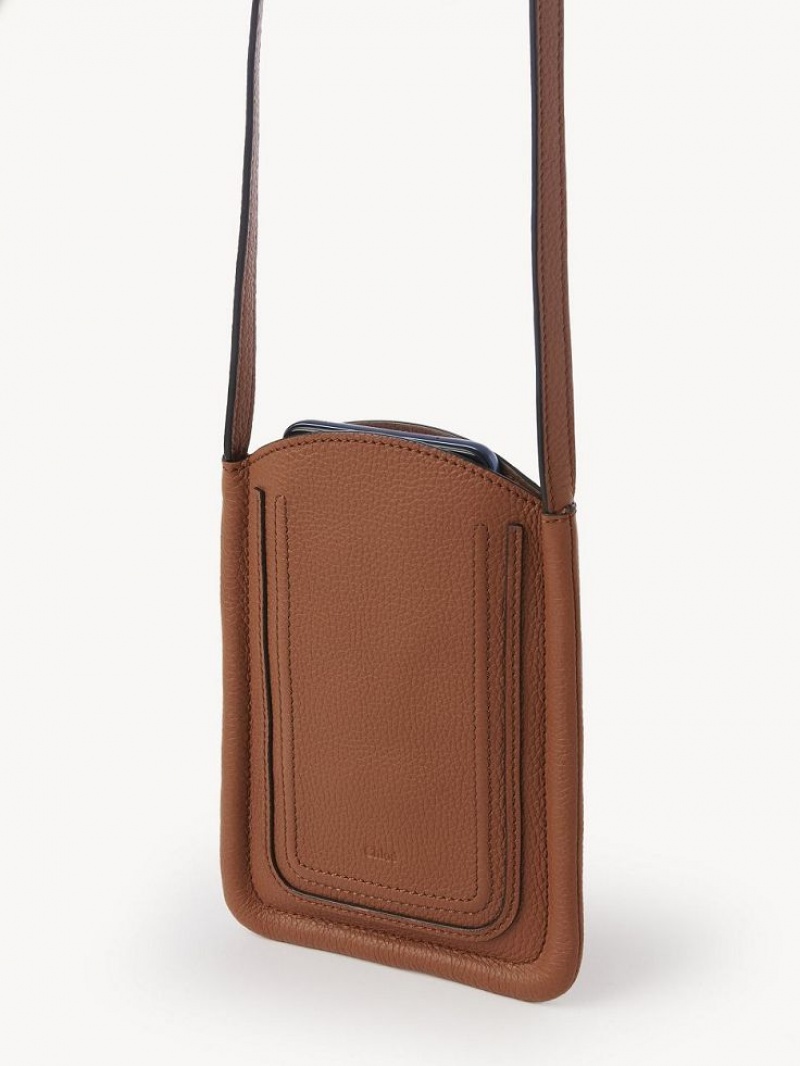 Bolsos Mini Chloe Marcie Phone Pouch Marrom | CHE-SR13669