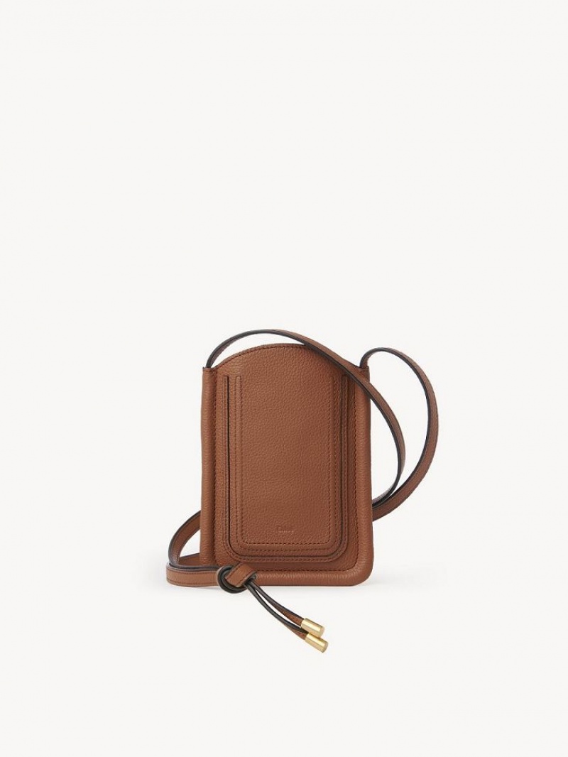 Bolsos Mini Chloe Marcie Phone Pouch Marrom | CHE-SR13669