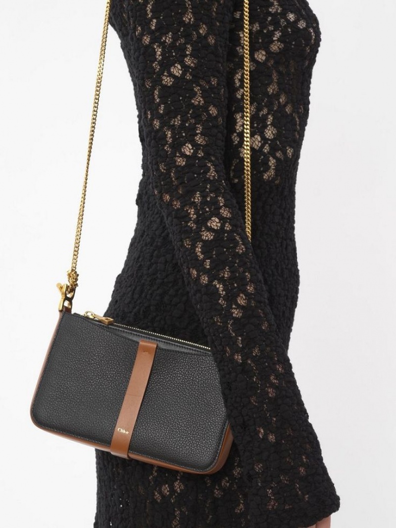 Bolsos Mini Chloe Marcie Pouch On Chain Negros | CHE-SR13704