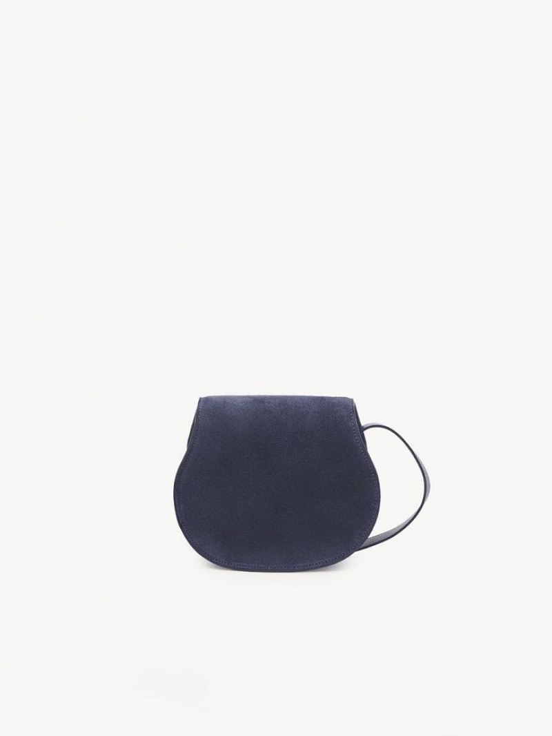 Bolsos Mini Chloe Marcie Small Saddle Grises Oscuro Azul Marino | CHE-SR13685