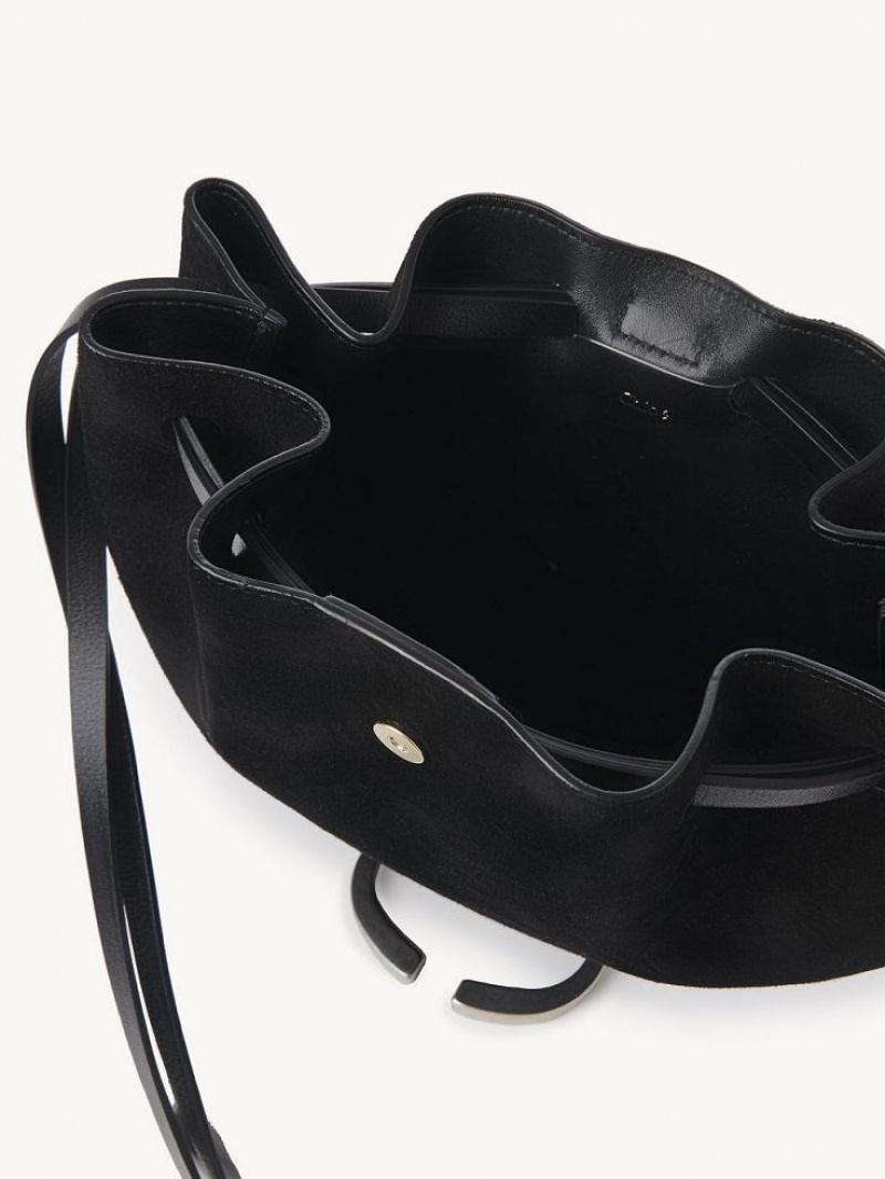 Bolsos Mini Chloe Round Pouch Negros | CHE-SR13708