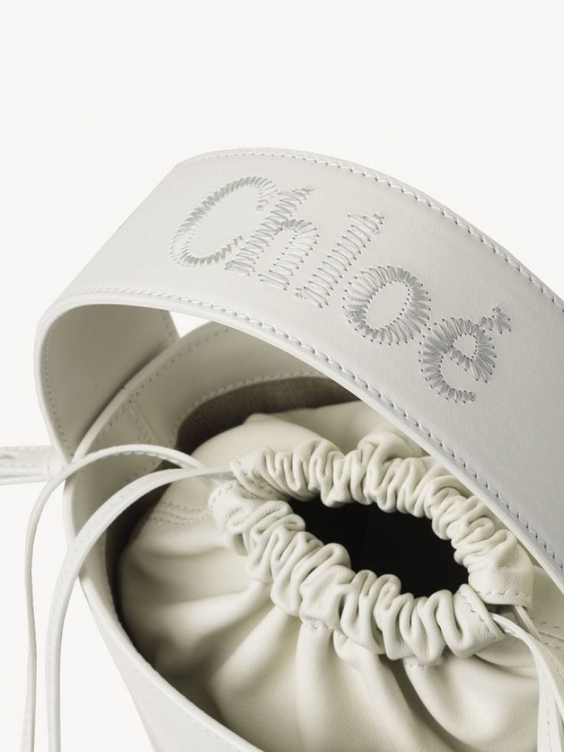 Bolsos Mini Chloe Sense Bucket Blancos | CHE-SR13677