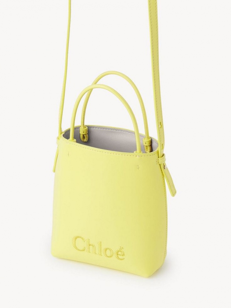 Bolsos Mini Chloe Sense Tote Amarillos | CHE-SR13672