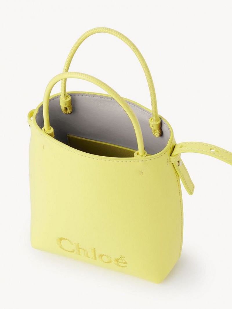Bolsos Mini Chloe Sense Tote Amarillos | CHE-SR13672