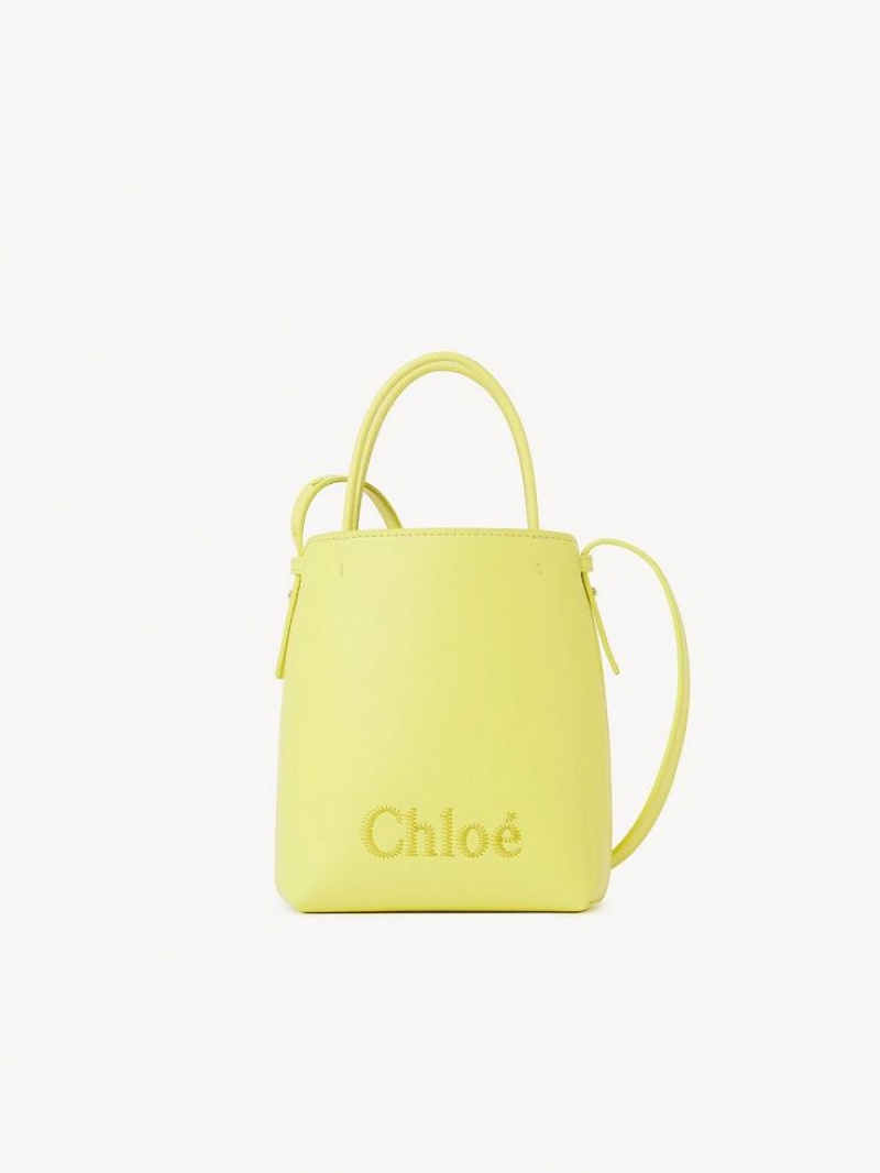 Bolsos Mini Chloe Sense Tote Amarillos | CHE-SR13672