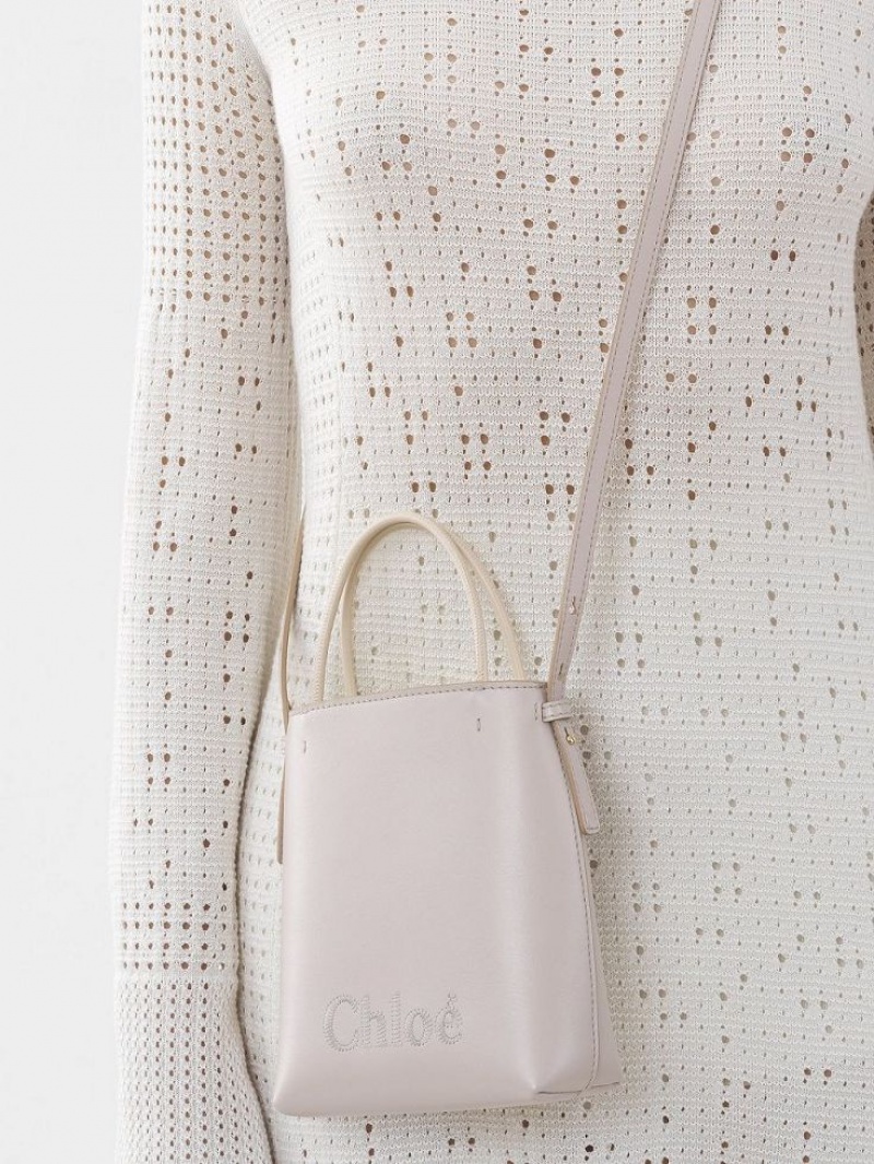 Bolsos Mini Chloe Sense Tote Grises | CHE-SR13734
