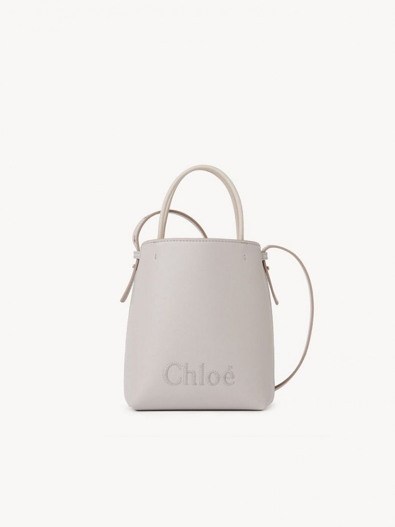 Bolsos Mini Chloe Sense Tote Grises | CHE-SR13734