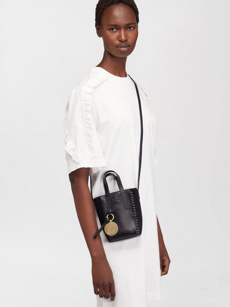 Bolsos Mini Chloe Tilda Tote Negros | CHE-SR14752