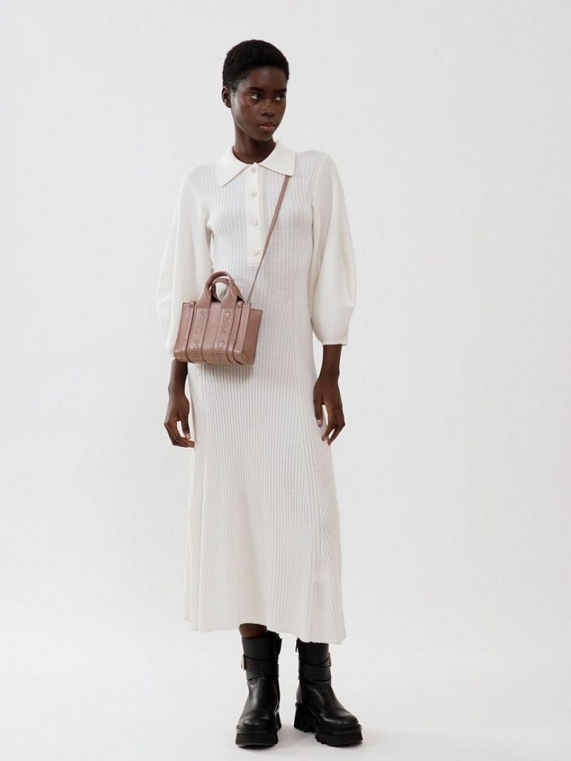 Bolsos Mini Chloe Woody Tote 1 Marrom | CHE-SR13728