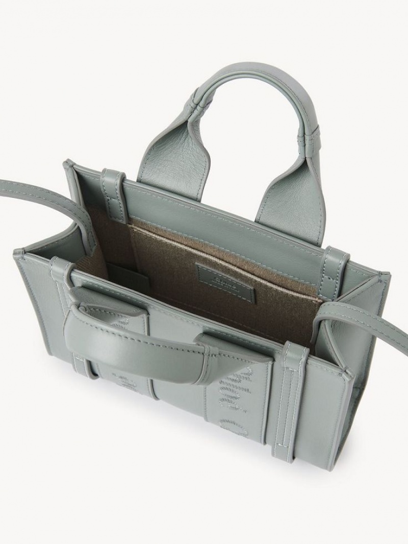 Bolsos Mini Chloe Woody Tote 1 Verdes | CHE-SR13697