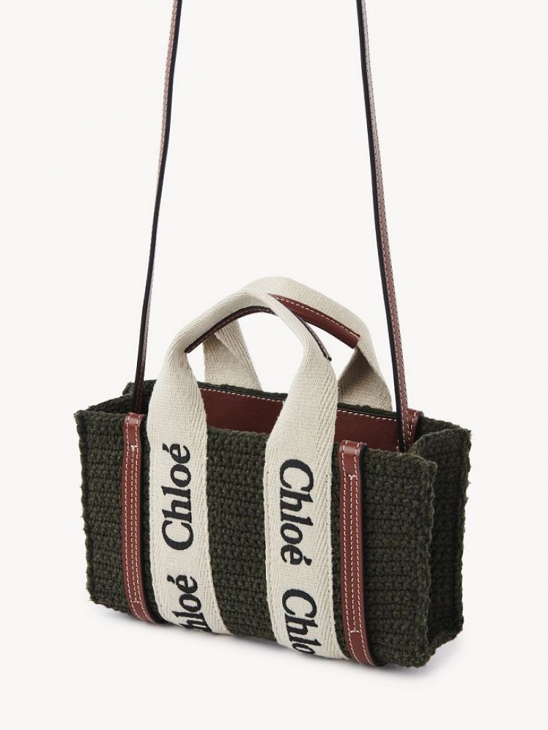 Bolsos Mini Chloe Woody Tote 2 Grises | CHE-SR13731