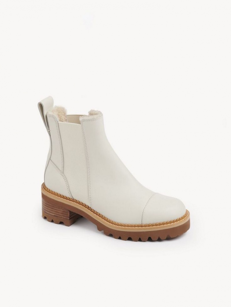 Botas Chloe Mallory Chelsea Blancos | CHE-SR14886