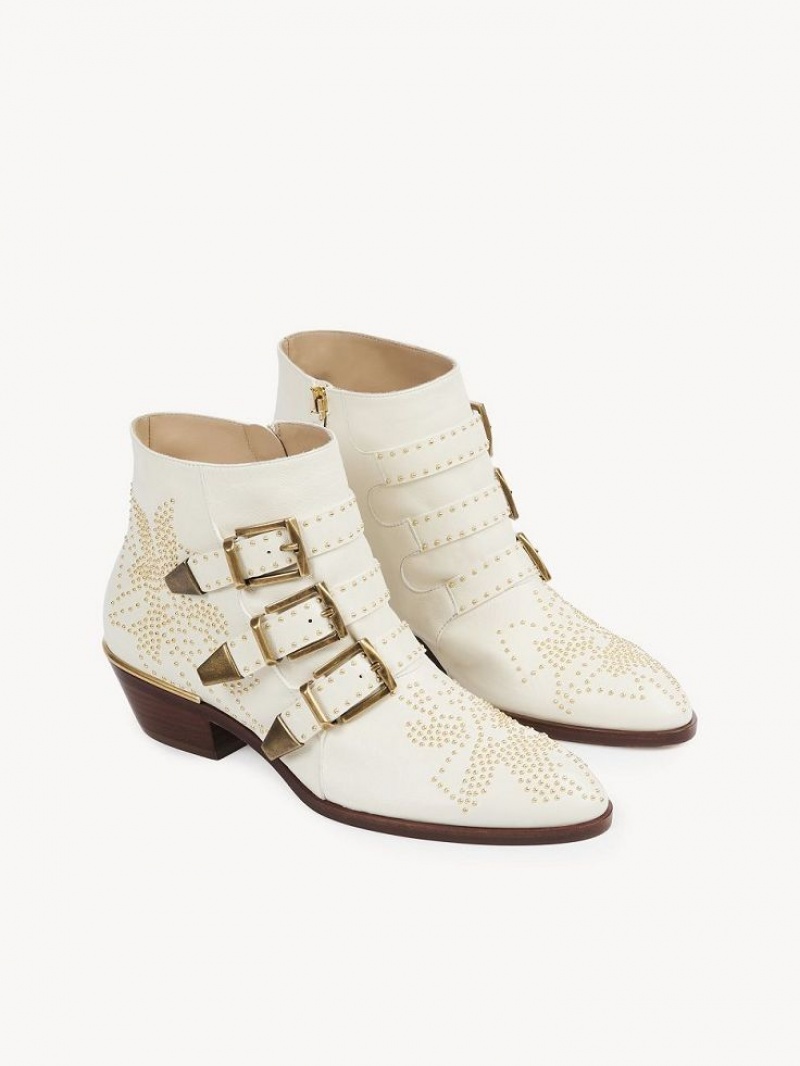 Botas Chloe Susanna Corta Blancos | CHE-SR14201