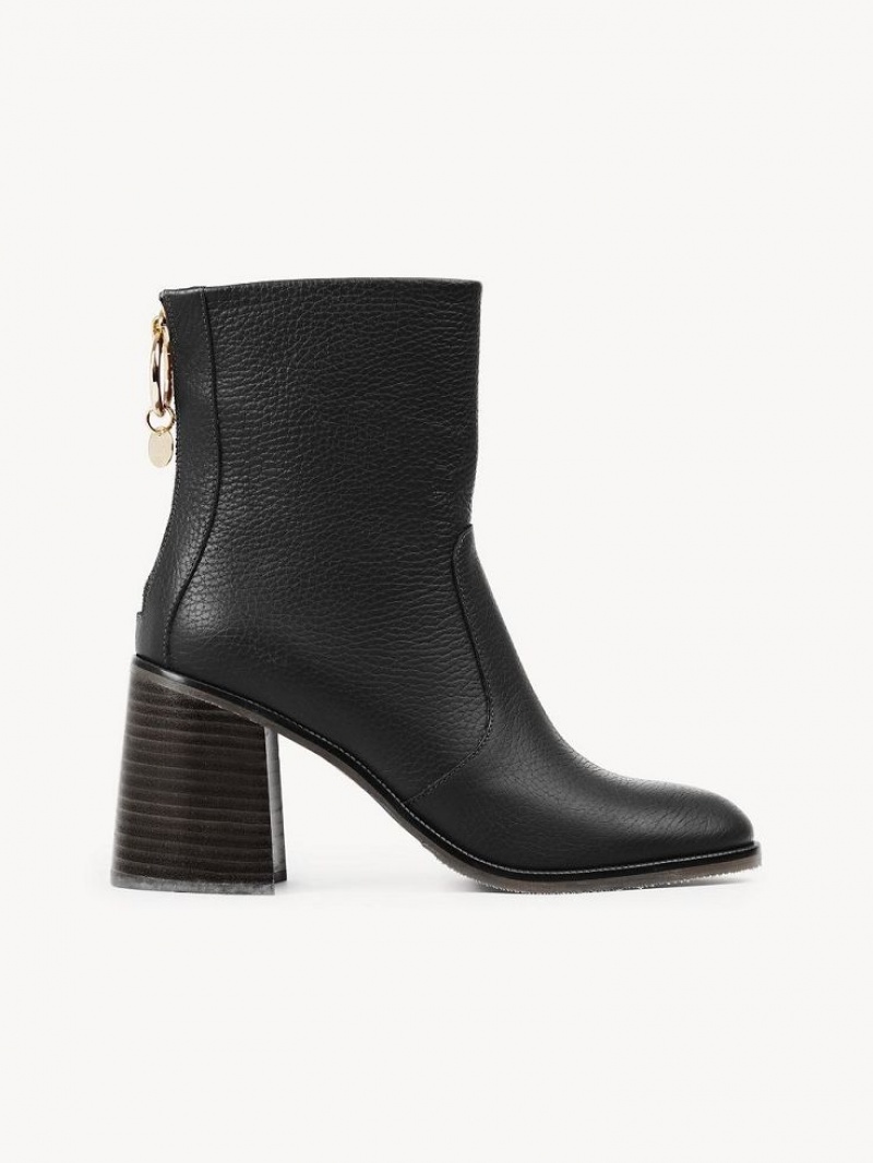 Botines Chloe Aryel Tacón Negros | CHE-SR14857