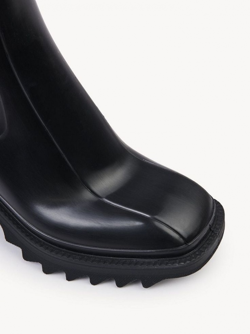 Botines Chloe Betty Ankle Rain Negros | CHE-SR14217