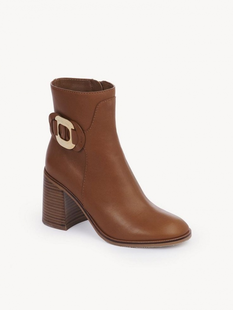 Botines Chloe Chany Tacón Marrom | CHE-SR14868