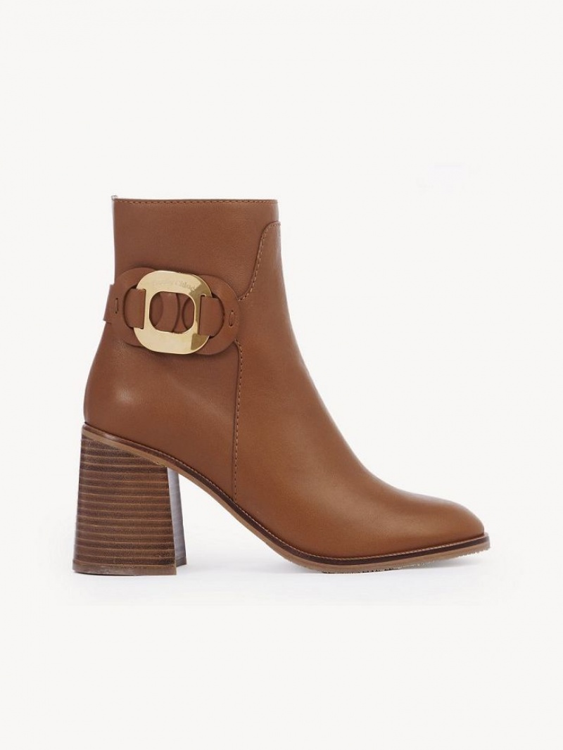 Botines Chloe Chany Tacón Marrom | CHE-SR14868