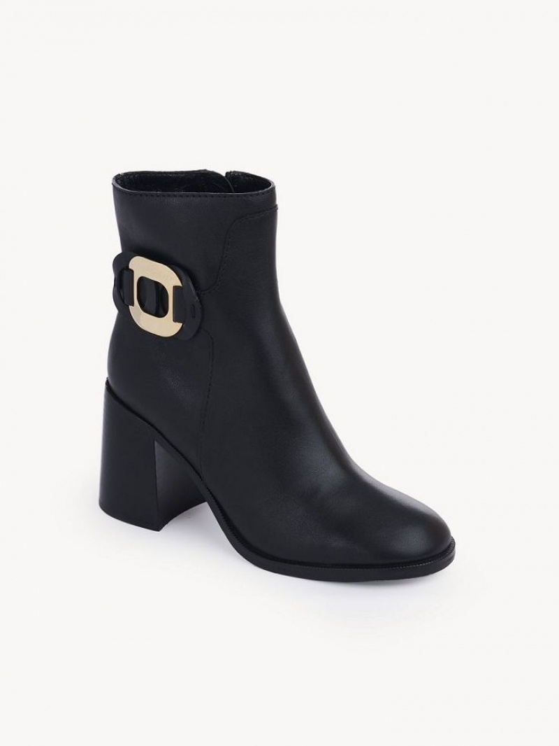 Botines Chloe Chany Tacón Negros | CHE-SR14867