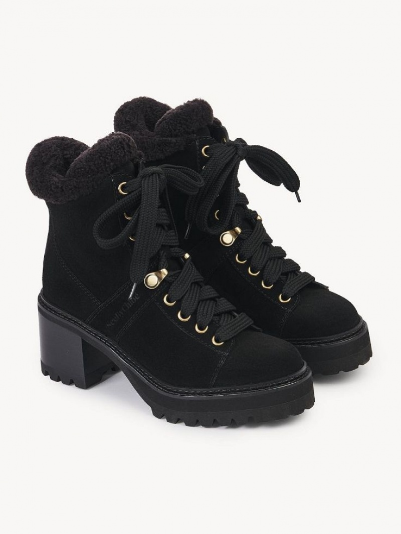 Botines Chloe Maeliss Tacón Negros | CHE-SR14861