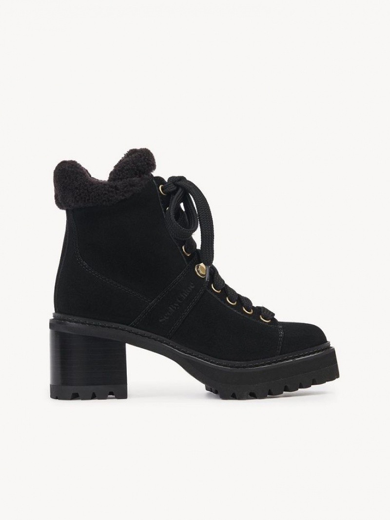 Botines Chloe Maeliss Tacón Negros | CHE-SR14861