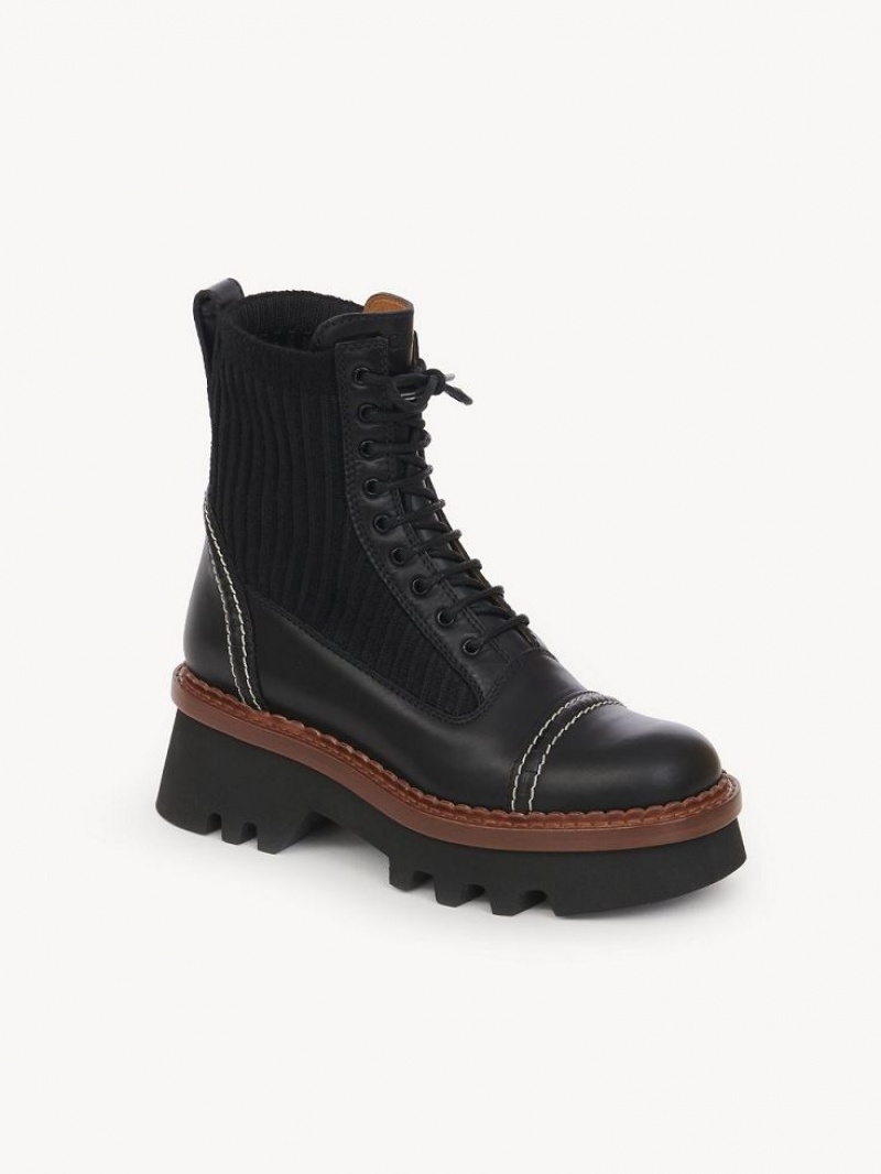 Botines Chloe Owena Negros | CHE-SR14213