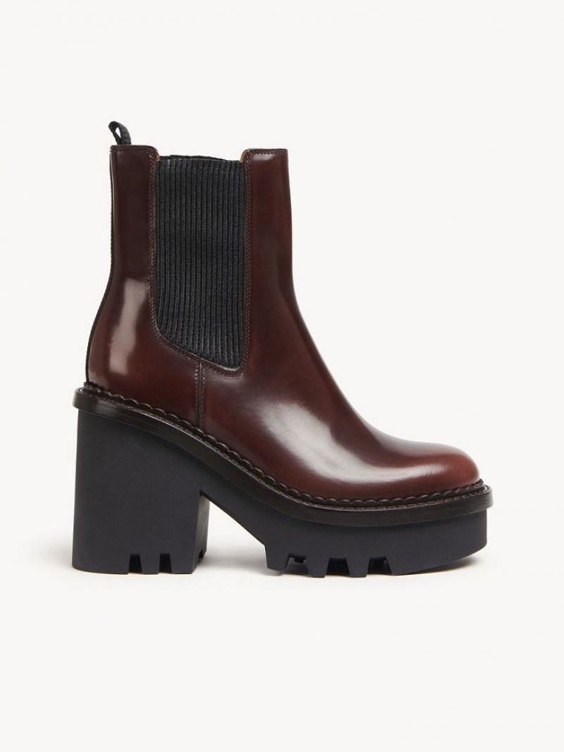 Botines Chloe Owena Tacón Marrom | CHE-SR14211