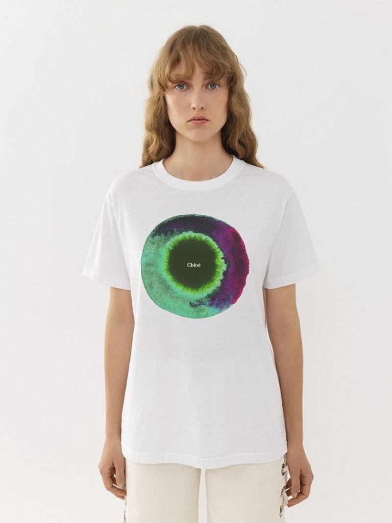 Camisas Chloe Estampados Blancos Verdes | CHE-SR13867