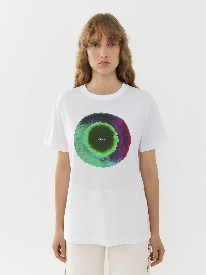 Camisas Chloe Estampados Blancos Verdes | CHE-SR13867