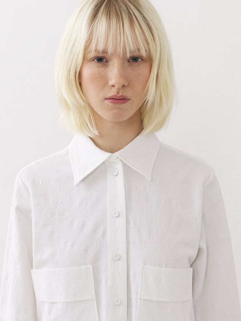 Camisas Chloe Oversized Blancos | CHE-SR13893