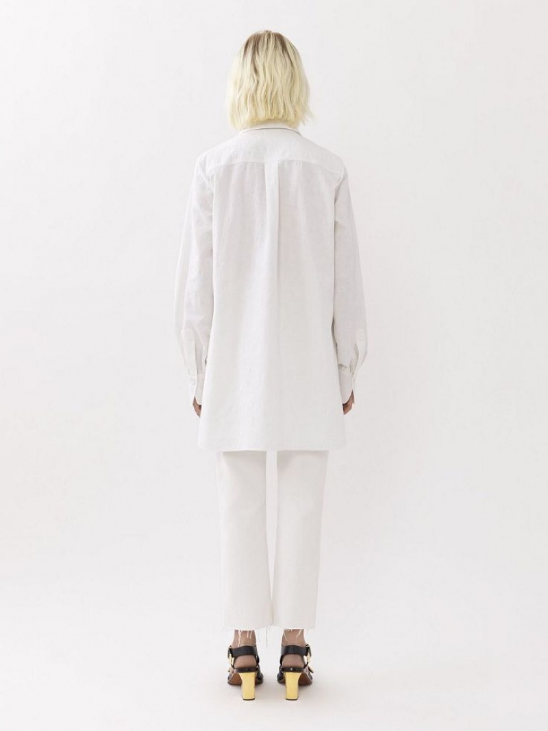 Camisas Chloe Oversized Blancos | CHE-SR13893