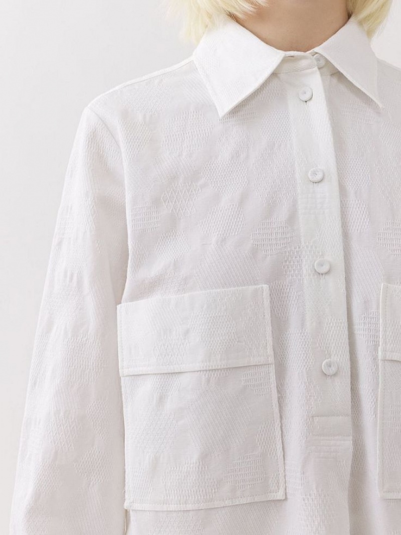 Camisas Chloe Oversized Blancos | CHE-SR13893