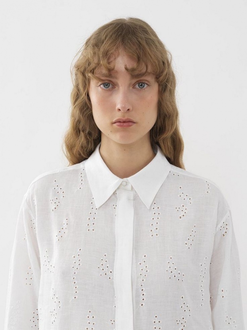Camisas Chloe X Eres Patricia Long Blancos | CHE-SR13888