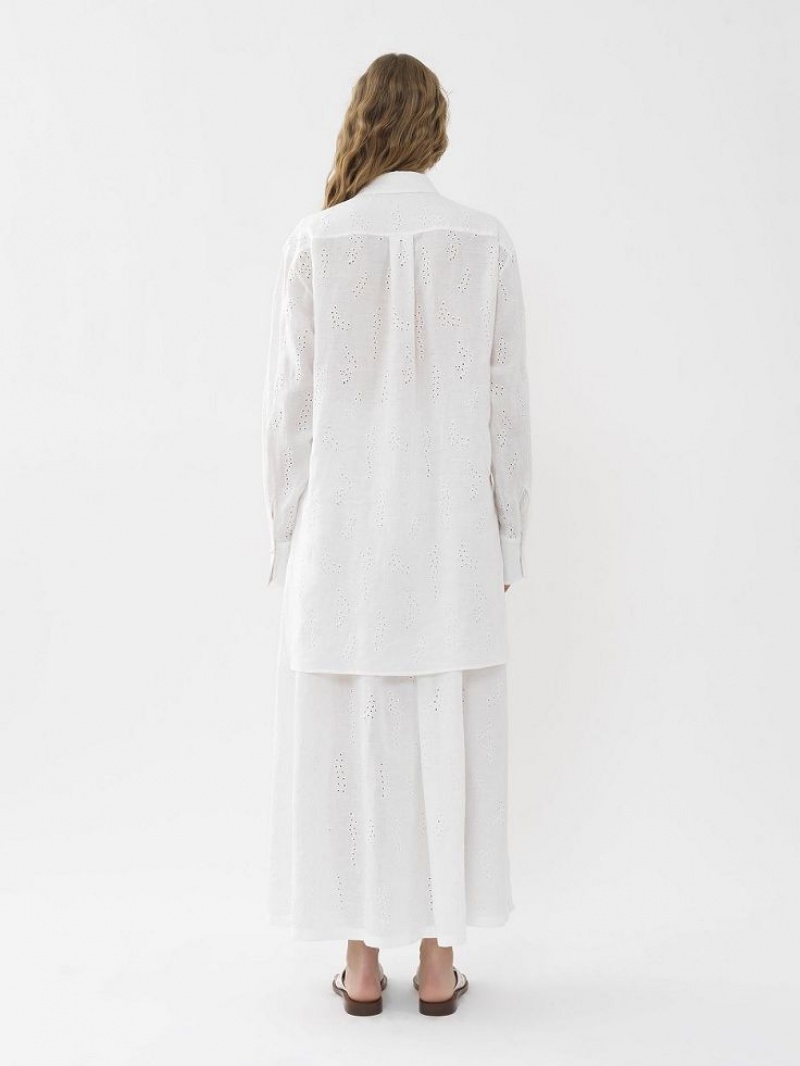 Camisas Chloe X Eres Patricia Long Blancos | CHE-SR13888