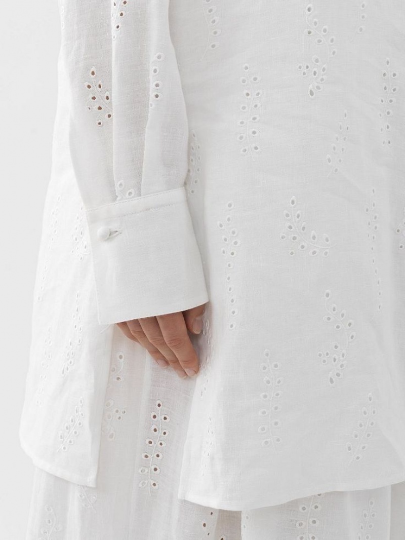 Camisas Chloe X Eres Patricia Long Blancos | CHE-SR13888