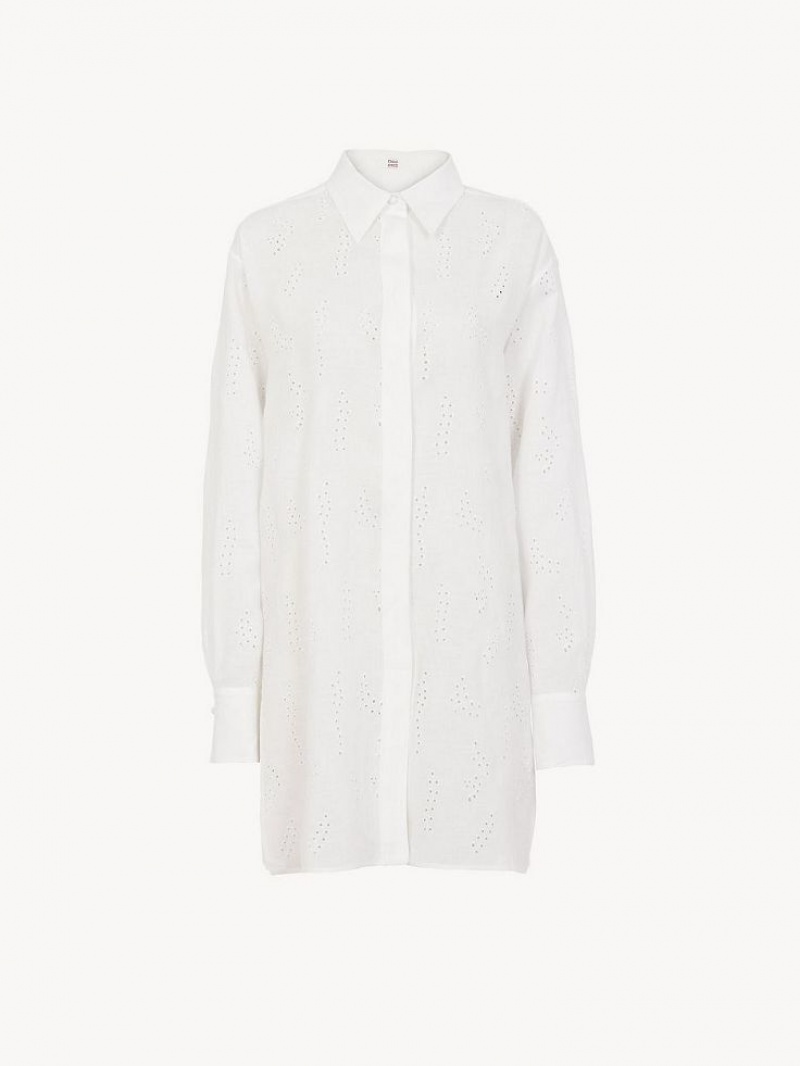 Camisas Chloe X Eres Patricia Long Blancos | CHE-SR13888