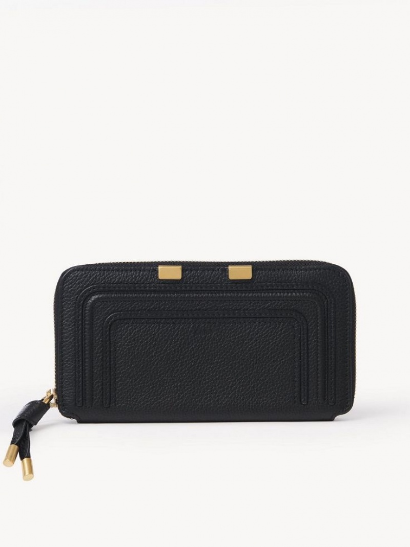 Carteras Grandes Chloe Marcie Zippered Negros | CHE-SR14303