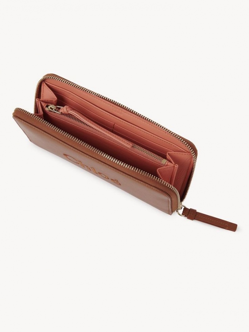 Carteras Grandes Chloe Sense Zippered Marrom | CHE-SR14299