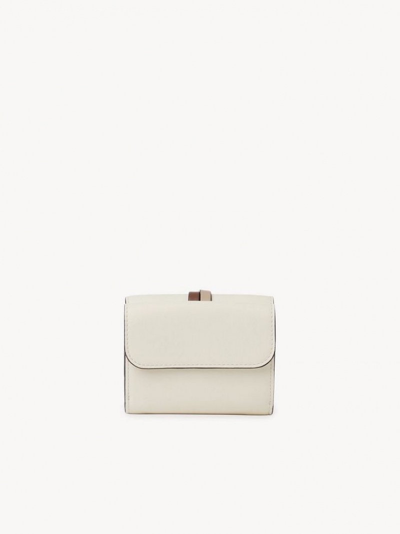Carteras Pequeñas Chloe Alphabet Small Tri-fold Blancos | CHE-SR14288