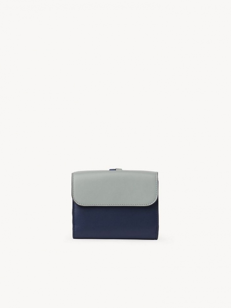 Carteras Pequeñas Chloe Alphabet Small Tri-fold Verdes Azules | CHE-SR14293