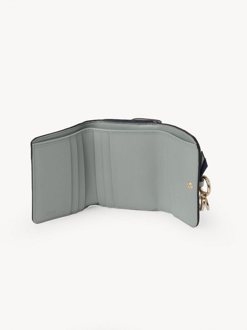 Carteras Pequeñas Chloe Alphabet Small Tri-fold Verdes Azules | CHE-SR14293