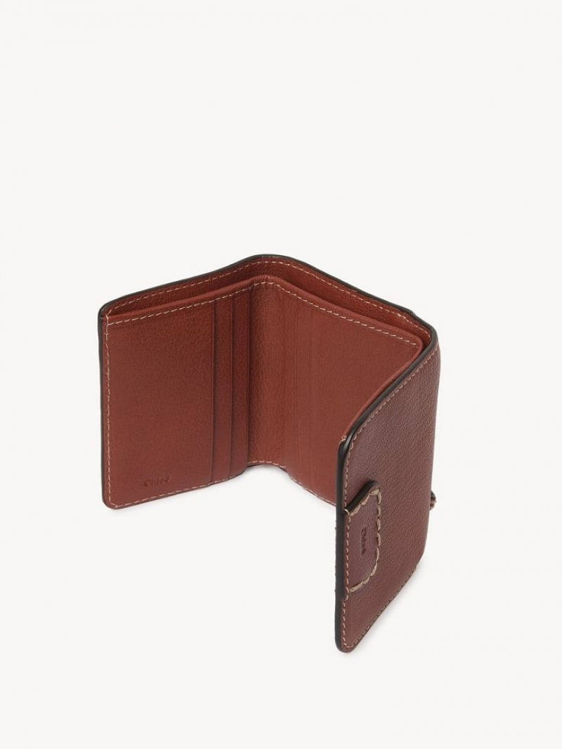 Carteras Pequeñas Chloe Edith Small Tri-fold Marrom | CHE-SR14278