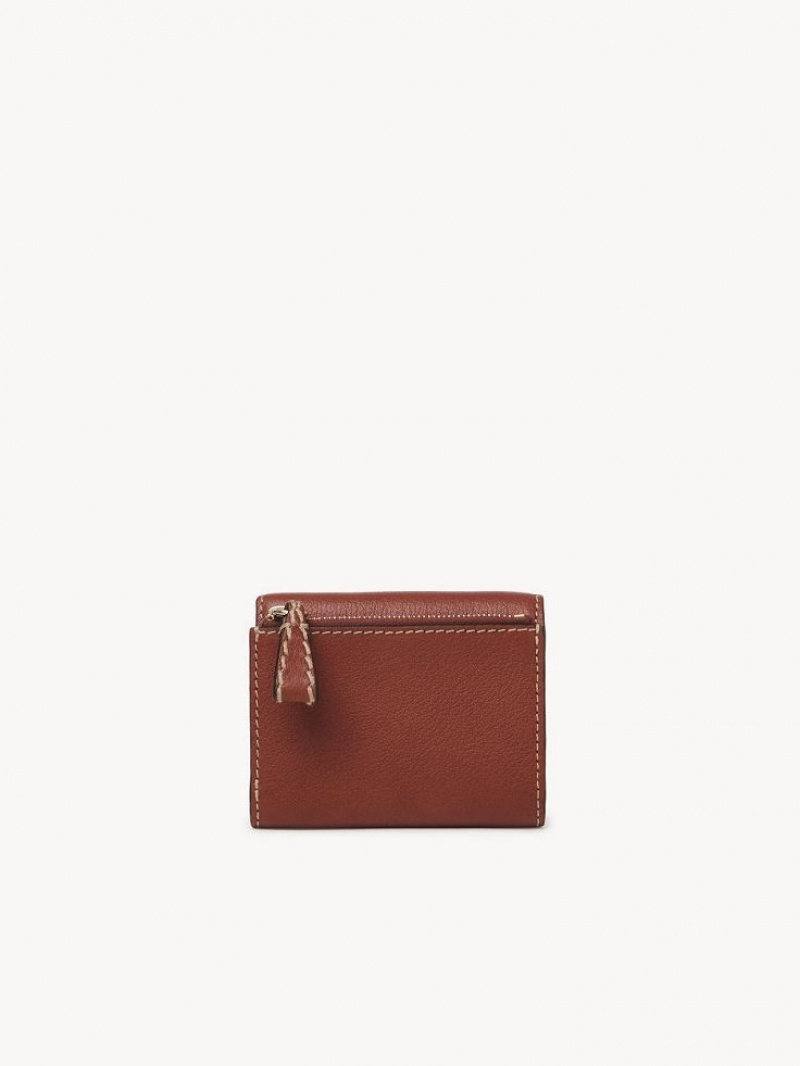 Carteras Pequeñas Chloe Edith Small Tri-fold Marrom | CHE-SR14278