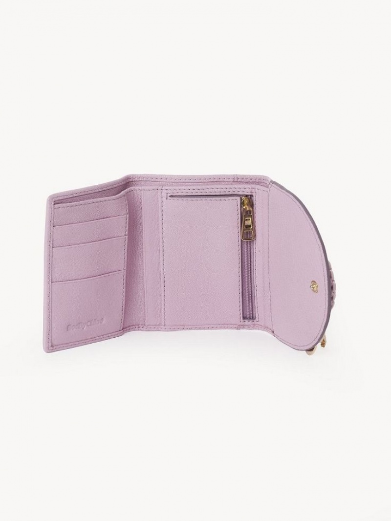 Carteras Pequeñas Chloe Hana Tri-fold Lavanda Blancos | CHE-SR14908
