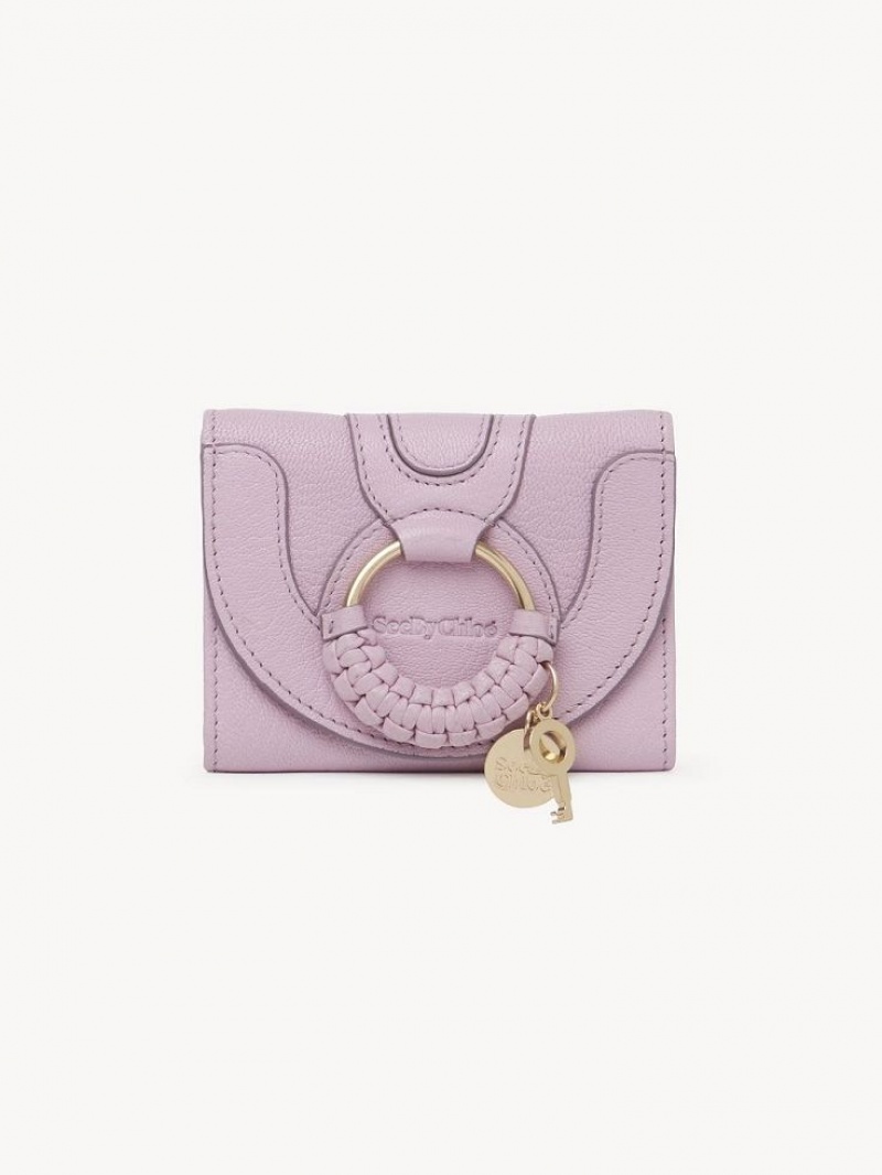 Carteras Pequeñas Chloe Hana Tri-fold Lavanda Blancos | CHE-SR14908